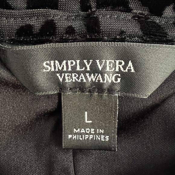 Simply Vera Wang Velvet Burnout Top L Whimsigoth Witchy Dark Romance Boho Fairy - Picture 5 of 8